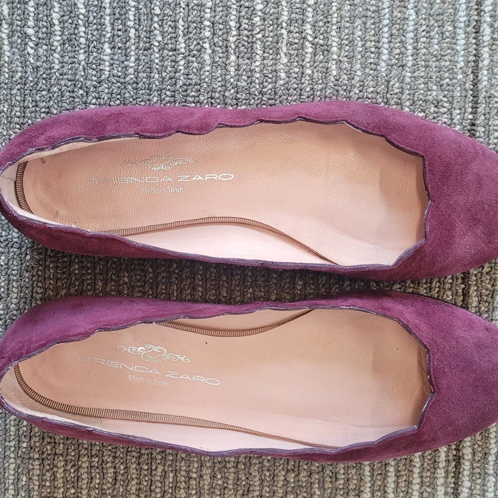 Brenda Zaro Purple Suede Flats